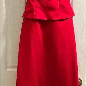 Alfred Angelo Vibrant Red Maxi Dress
